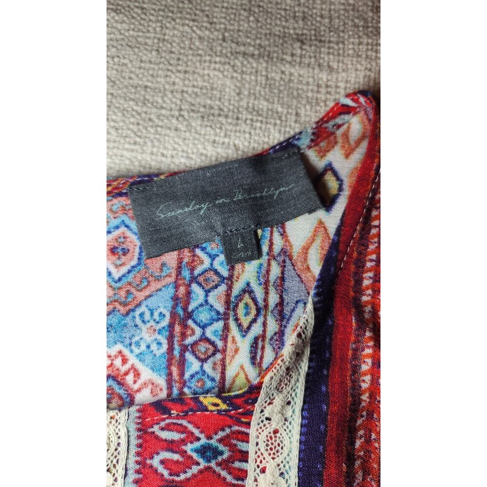 Anthropologie Sunday in Brooklyn Dress Sz L, Floral Tunic,‎ Boho - Picture 3 of 10